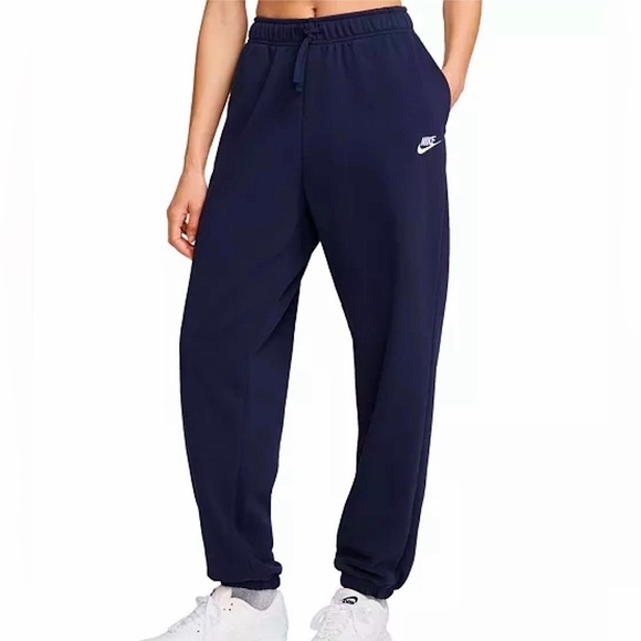 Nike Sportswear Club Fleece Mid-Rise Oversized Sweatpants Obsidian Navy XS NWT - Picture 1 of 9